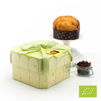 Panettone ze skórką pomarańczową i rodzynkami BIO 500g